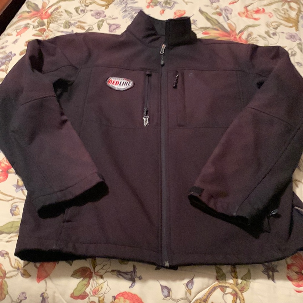 Free Country Super Soft Shell Men’s Jacket Black (lighted faded) fleece inside